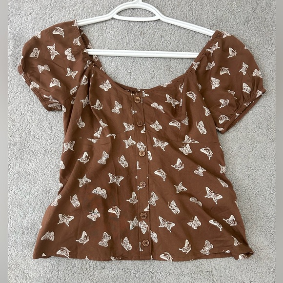 Hollister butterfly blouse - Picture 1 of 4
